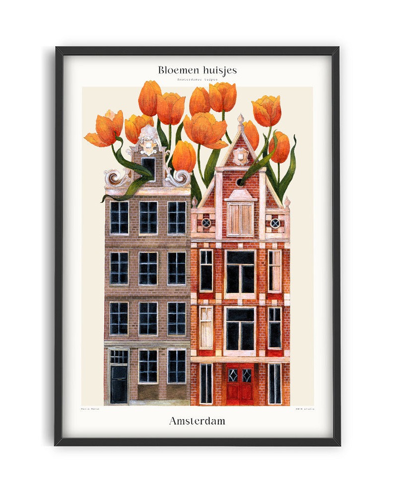 Maria Matos &#039;Bloemen huisjes - Amsterdam&#039;